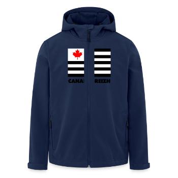 canadabreizh - Men’s Recycled Softshell Jacket by Stanley/Stella - navy - Front - AI Model Male 185 light (185cm)