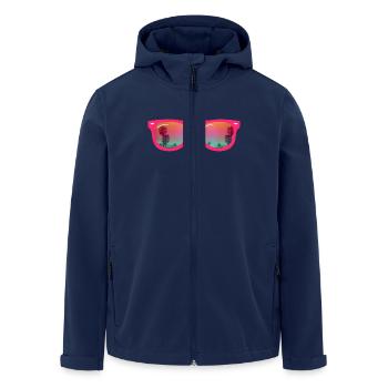 Sommer Sonnenbrille - Recycelte Männer Softshell-Jacke von Stanley/Stella - Navy - Vorne - AI Model Male 185 light (185cm)