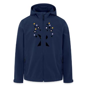 Guitare-electrique-son-etoiles - Veste softshell homme en polyester recyclé Stanley/Stella - marine - Devant - AI Model Male 185 light (185cm)