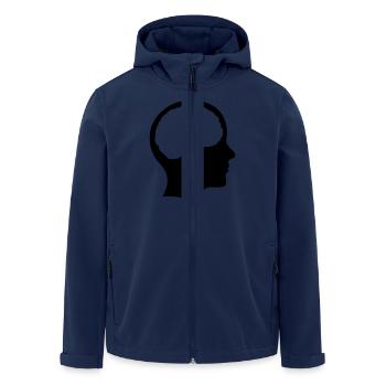 Symbol Kopf mit Hirn - Recycelte Männer Softshell-Jacke von Stanley/Stella - Navy - Vorne - AI Model Male 185 light (185cm)