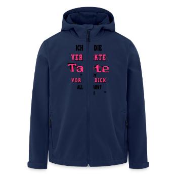 Verrückte Tante - Recycelte Männer Softshell-Jacke von Stanley/Stella - Navy - Vorne - AI Model Male 185 light (185cm)