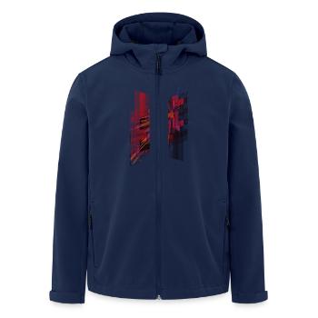 hyperspace5 - Men’s Recycled Softshell Jacket by Stanley/Stella - navy - Front - AI Model Male 185 light (185cm)