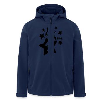 Ich bin schon Eins! - Recycelte Männer Softshell-Jacke von Stanley/Stella - Navy - Vorne - AI Model Male 185 light (185cm)