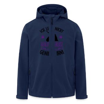 Ich leide nicht an Realitätsverlust. Ich genieße - Recycelte Männer Softshell-Jacke von Stanley/Stella - Navy - Vorne - AI Model Male 185 light (185cm)