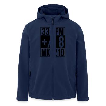 Straight outta DJ turntables Plattenspieler Vinyl - Recycelte Männer Softshell-Jacke von Stanley/Stella - Navy - Vorne - AI Model Male 185 light (185cm)