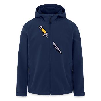 Schwert - Recycelte Männer Softshell-Jacke von Stanley/Stella - Navy - Vorne - AI Model Male 185 light (185cm)
