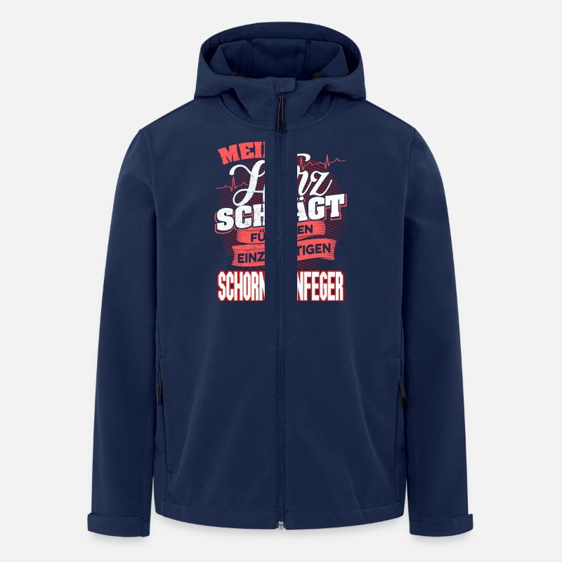 SCHORNSTEINFEGER - Mein Herz schlägt - Recycelte Männer Softshell-Jacke von Stanley/Stella - Navy