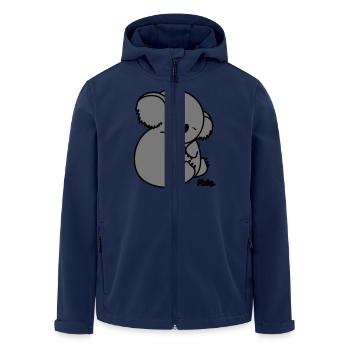 Koala (2c) - Men’s Recycled Softshell Jacket by Stanley/Stella - navy - Front - AI Model Male 185 light (185cm)