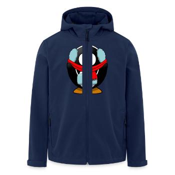 penguin93 - Men’s Recycled Softshell Jacket by Stanley/Stella - navy - Front - AI Model Male 185 light (185cm)