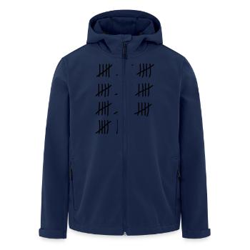 tage_zaehlen_54 - Recycelte Männer Softshell-Jacke von Stanley/Stella - Navy - Vorne - AI Model Male 185 light (185cm)