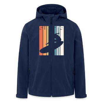Surfing Surf Surfer Geschenk Retro Vintage Strand - Recycelte Männer Softshell-Jacke von Stanley/Stella - Navy - Vorne - AI Model Male 185 light (185cm)