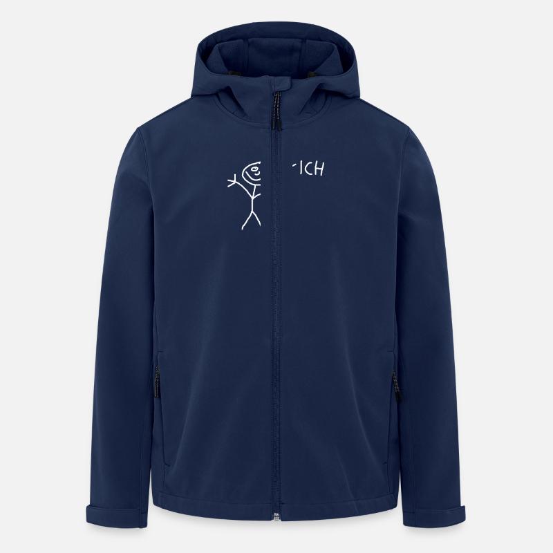 Stick man hand painted - Men’s Recycled Softshell Jacket by Stanley/Stella - navy