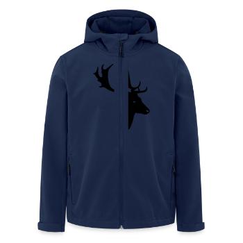 cerf - Veste softshell homme en polyester recyclé Stanley/Stella - marine - Devant - AI Model Male 185 light (185cm)
