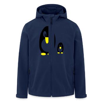 pinguine - Recycelte Männer Softshell-Jacke von Stanley/Stella - Navy - Vorne - AI Model Male 185 light (185cm)