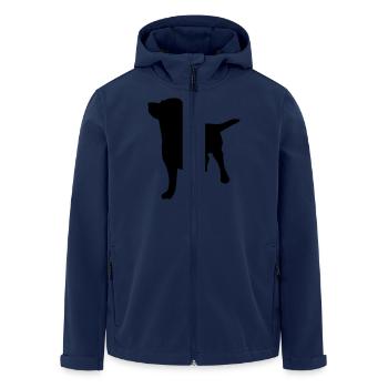 pet dog - Men’s Recycled Softshell Jacket by Stanley/Stella - navy - Front - AI Model Male 185 light (185cm)