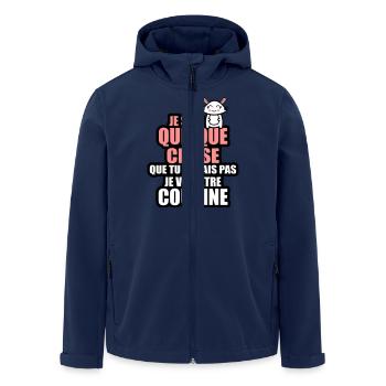 je vais être cousine - Veste softshell homme en polyester recyclé Stanley/Stella - marine - Devant - AI Model Male 185 light (185cm)