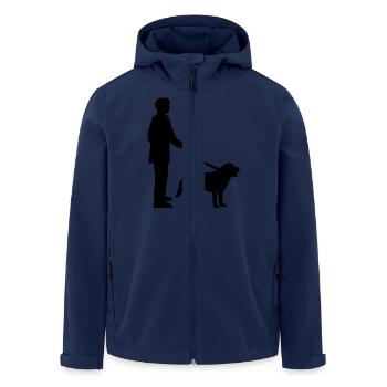 Dog walk - Men’s Recycled Softshell Jacket by Stanley/Stella - navy - Front - AI Model Male 185 light (185cm)