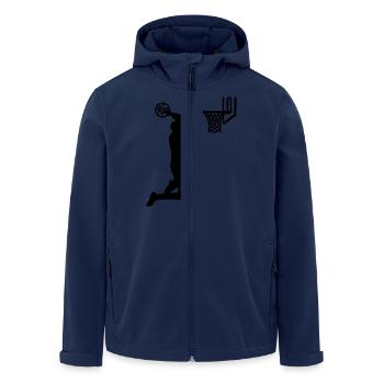 Basketball - Veste softshell homme en polyester recyclé Stanley/Stella - marine - Devant - AI Model Male 185 light (185cm)