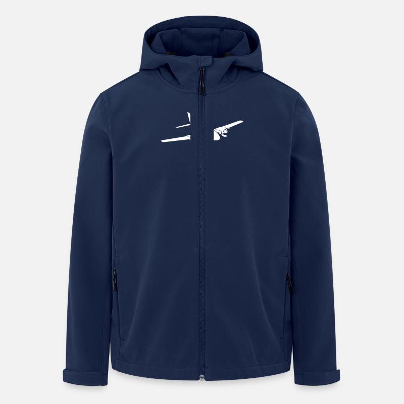 Flugzeug Propeller T-Shirt - Recycelte Männer Softshell-Jacke von Stanley/Stella - Navy