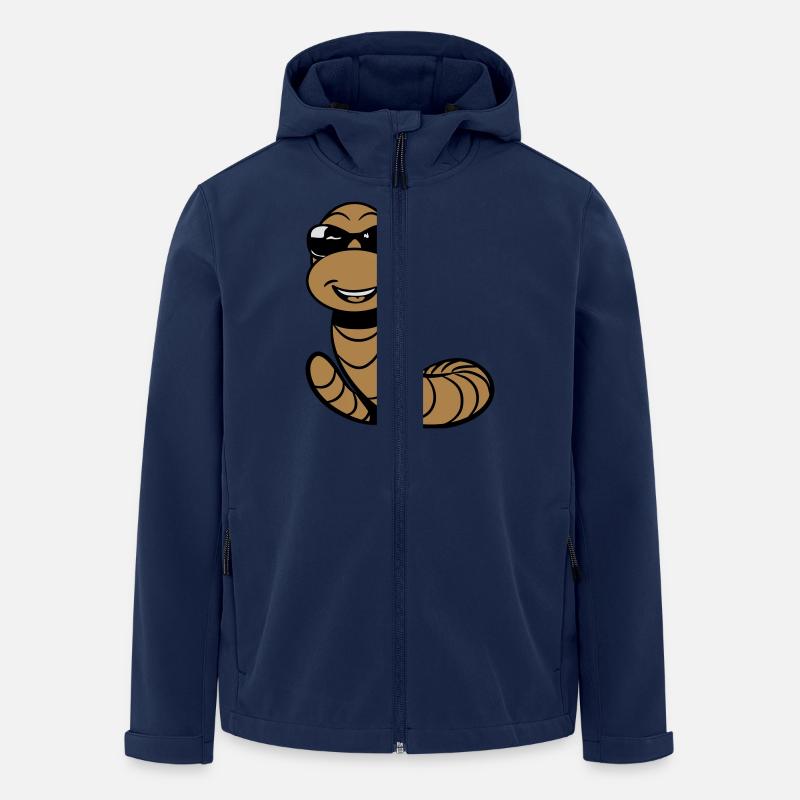 Wurm lustig Regenurm Sonnenbrille - Recycelte Männer Softshell-Jacke von Stanley/Stella - Navy