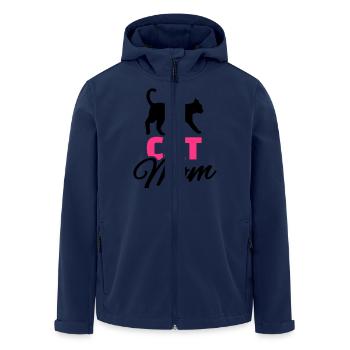 Cat Mom - Veste softshell homme en polyester recyclé Stanley/Stella - marine - Devant - AI Model Male 185 light (185cm)