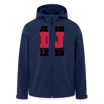 Je Suis DJ ce soir je vous mets le feu - Veste softshell homme en polyester recyclé Stanley/Stella - marine - Devant - AI Model Male 185 light (185cm)