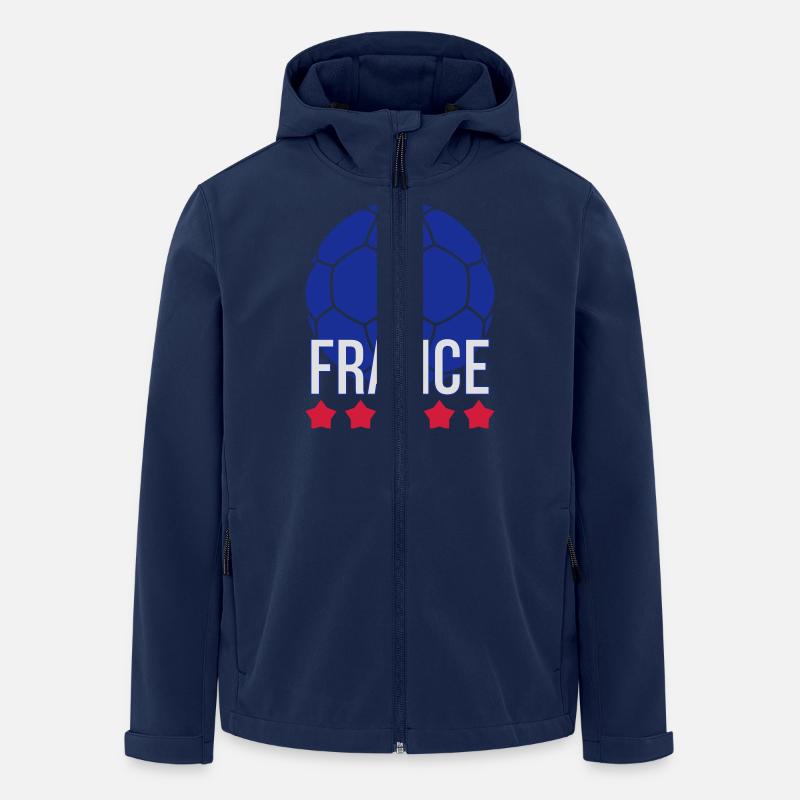 France Handball - Recycelte Männer Softshell-Jacke von Stanley/Stella - Navy