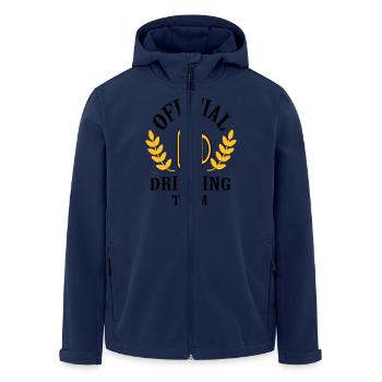 official_drinking_team - Recycelte Männer Softshell-Jacke von Stanley/Stella - Navy - Vorne - AI Model Male 185 light (185cm)
