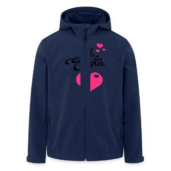 Little Sister with Hearts - Veste softshell homme en polyester recyclé Stanley/Stella - marine - Devant - AI Model Male 185 light (185cm)