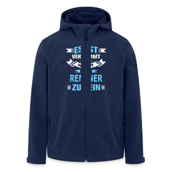 rentner - Recycelte Männer Softshell-Jacke von Stanley/Stella - Navy - Vorne - AI Model Male 185 light (185cm)
