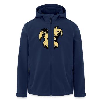 chien caniche dessin 202 - Veste softshell homme en polyester recyclé Stanley/Stella - marine - Devant - AI Model Male 185 light (185cm)