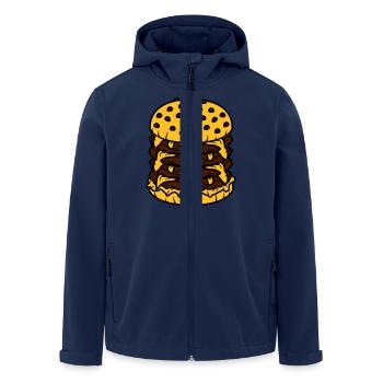 design high multiple lay cool hamburger cheeseburg - Men’s Recycled Softshell Jacket by Stanley/Stella - navy - Front - AI Model Male 185 light (185cm)