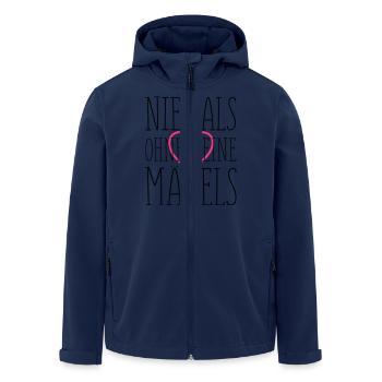 niemals ohne meine maedels herz - Recycelte Männer Softshell-Jacke von Stanley/Stella - Navy - Vorne - AI Model Male 185 light (185cm)