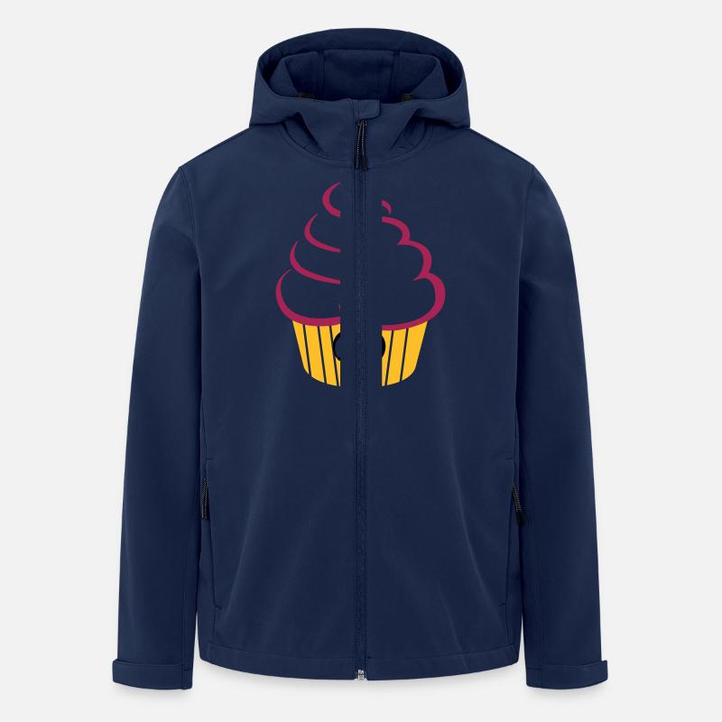 cupcake_funny - Men’s Recycled Softshell Jacket by Stanley/Stella - navy