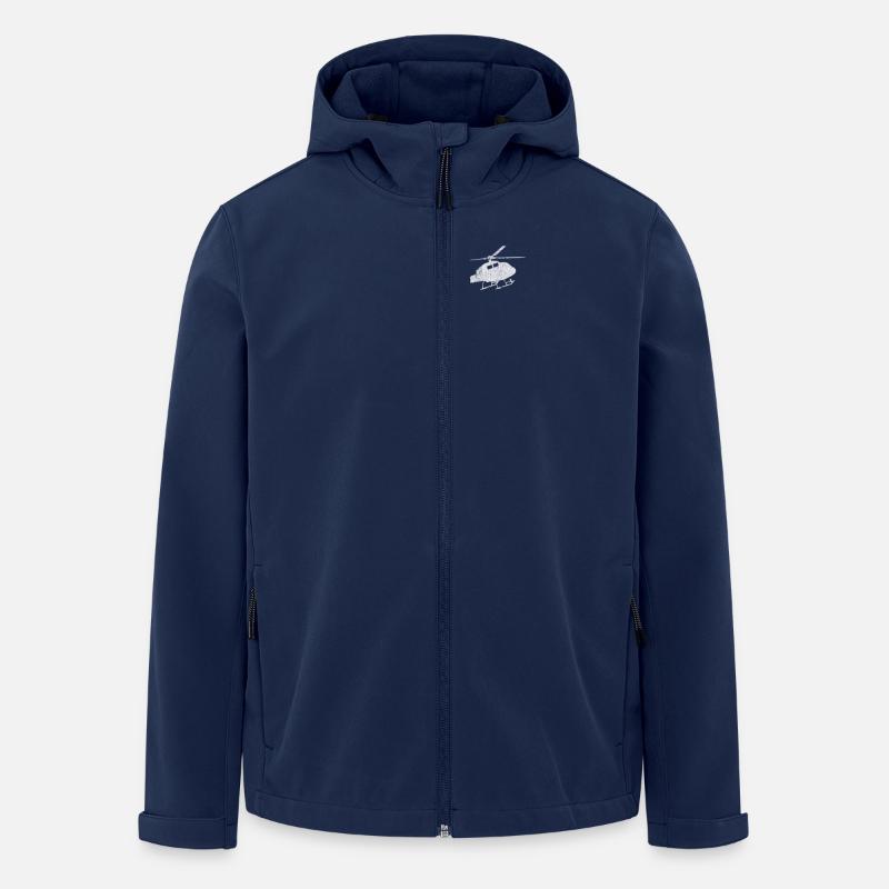Helicopter Pocket Design - Men’s Recycled Softshell Jacket by Stanley/Stella - navy