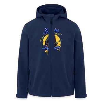 Rock Raven T Shirt - Guitar Master - Men’s Recycled Softshell Jacket by Stanley/Stella - navy - Front - AI Model Male 185 light (185cm)