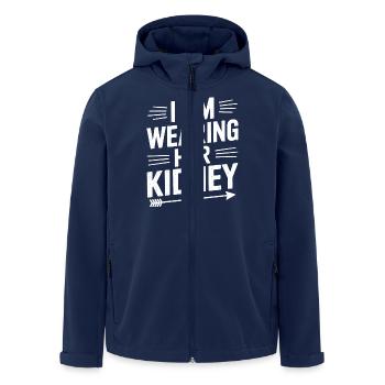 Saying for lifesavers and recipients - Men’s Recycled Softshell Jacket by Stanley/Stella - navy - Front - AI Model Male 185 light (185cm)