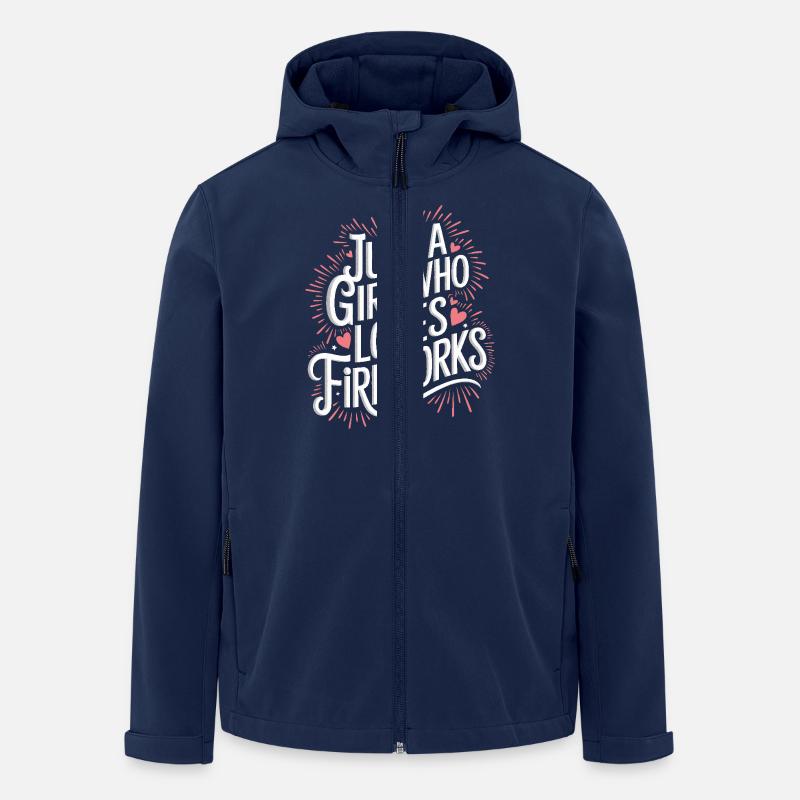 Pyrotechnie Feux d’artifice Pyrotechnie - Veste softshell homme en polyester recyclé Stanley/Stella - marine