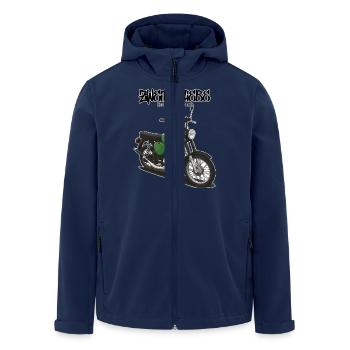 S51 (billiard green) // Illustration - Men’s Recycled Softshell Jacket by Stanley/Stella - navy - Front - AI Model Male 185 light (185cm)
