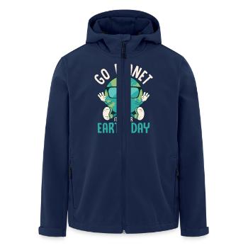 Go Planet C’est votre Journée de la Terre Planète environnementale - Veste softshell homme en polyester recyclé Stanley/Stella - marine - Devant - AI Model Male 185 light (185cm)