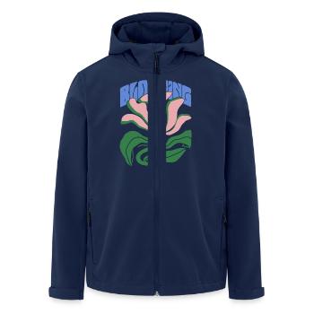 Amidon en fleurs - Veste softshell homme en polyester recyclé Stanley/Stella - marine - Devant - AI Model Male 185 light (185cm)