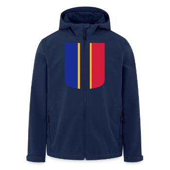 Romania - Men’s Recycled Softshell Jacket by Stanley/Stella - navy - Front - AI Model Male 185 light (185cm)