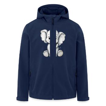 little cute elephant - Men’s Recycled Softshell Jacket by Stanley/Stella - navy - Front - AI Model Male 185 light (185cm)