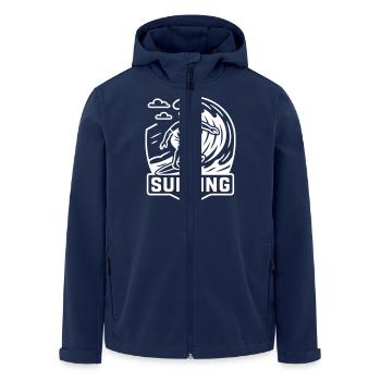 Surfeur Logo Surfeur - Veste softshell homme en polyester recyclé Stanley/Stella - marine - Devant - AI Model Male 185 light (185cm)