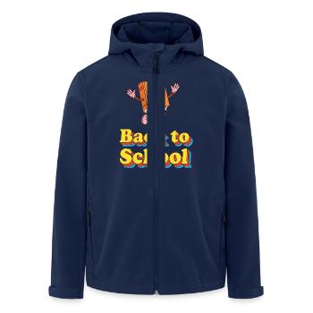 Back to School - Men’s Recycled Softshell Jacket by Stanley/Stella - navy - Front - AI Model Male 185 light (185cm)