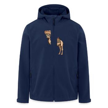 Camel Comic Funny Sombrero - Men’s Recycled Softshell Jacket by Stanley/Stella - navy - Front - AI Model Male 185 light (185cm)