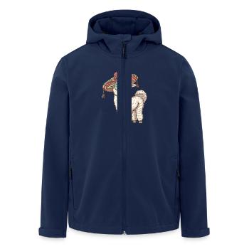 Alpaka Llama Lustig Sombrero - Recycelte Männer Softshell-Jacke von Stanley/Stella - Navy - Vorne - AI Model Male 185 light (185cm)