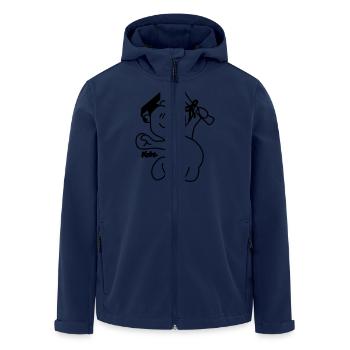 diploma bear - Men’s Recycled Softshell Jacket by Stanley/Stella - navy - Front - AI Model Male 185 light (185cm)