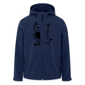 Kleiner Teufel - Line - Recycelte Männer Softshell-Jacke von Stanley/Stella - Navy - Vorne - AI Model Male 185 light (185cm)