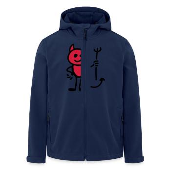 Kleiner Teufel - Recycelte Männer Softshell-Jacke von Stanley/Stella - Navy - Vorne - AI Model Male 185 light (185cm)